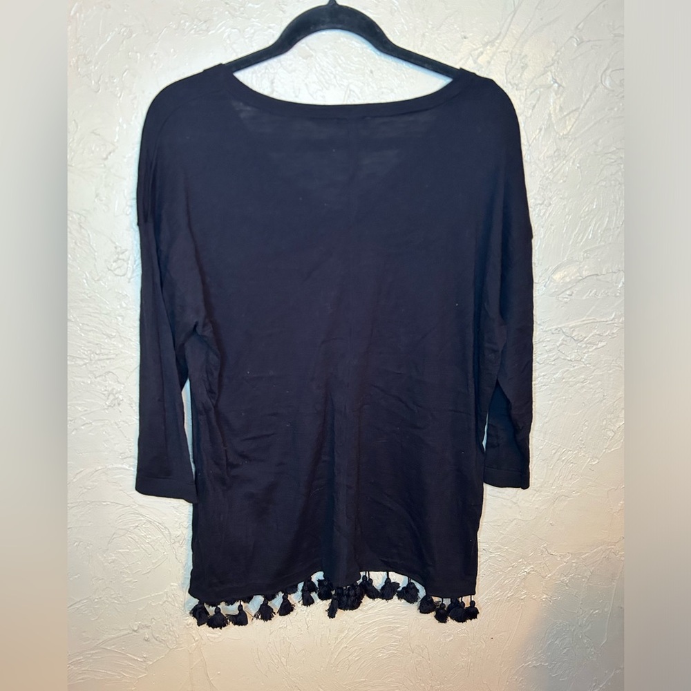 Black Top 3/4 Sleeve Basic Talbots, Size 1X‎ - Picture 2 of 4
